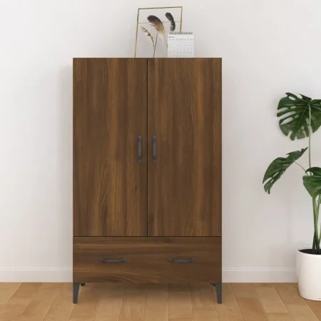 Aparador alto de madera contrachapada marrón roble 70x31x115 cm de vidaXL, Aparadores - Ref: Foro24-817476, Precio: 79,34 €, ...