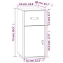 Aparador de madera maciza de pino marrón miel 34x40x75 cm de vidaXL, Aparadores - Ref: Foro24-820125, Precio: 54,68 €, Descue...