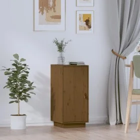Honey brown solid pine wood sideboard 34x40x75 cm by vidaXL, Sideboards - Ref: Foro24-820115, Price: 51,95 €, Discount: %