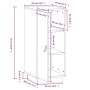 Aparador de madera maciza de pino marrón miel 34x40x75 cm de vidaXL, Aparadores - Ref: Foro24-820115, Precio: 51,95 €, Descue...