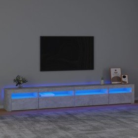 Mueble de TV con luces LED gris hormigón 270x35x40 cm Mueble de TV con luces LED gris hormigón 270x35x40 cm