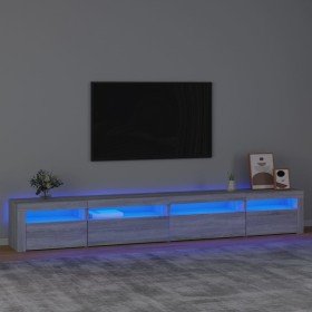 Mueble de TV con luces LED gris sonoma 270x35x40 cm en Muebles TV | Comprar online en Foro24