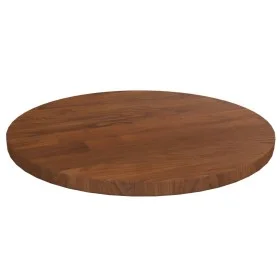 Round oak wood table top in dark brown color Ø30x1.5cm by vidaXL, Table tops - Ref: Foro24-342965, Price: 23,95 €, Discount: %