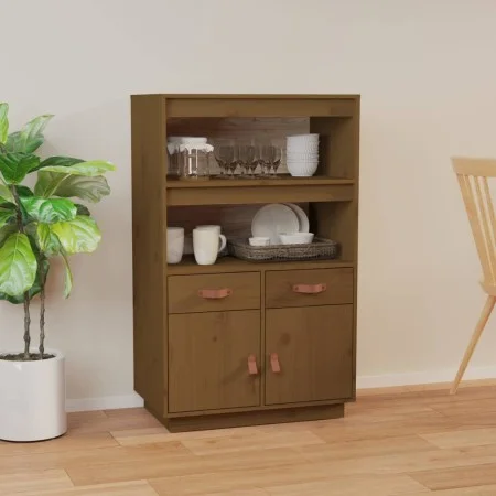 Honey brown solid pine wood sideboard 67x40x108.5 cm by vidaXL, Sideboards - Ref: Foro24-820160, Price: 113,50 €, Discount: %