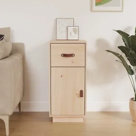 Solid pine wood sideboard 34x40x75 cm by vidaXL, Sideboards - Ref: Foro24-820122, Price: 58,49 €, Discount: %