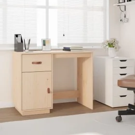 Schreibtisch aus massivem Kiefernholz, 95 x 50 x 75 cm von vidaXL, Schreibtische - Ref: Foro24-820102, Preis: 94,68 €, Rabatt: %