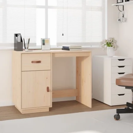 Schreibtisch aus massivem Kiefernholz, 95 x 50 x 75 cm von vidaXL, Schreibtische - Ref: Foro24-820102, Preis: 94,68 €, Rabatt: %
