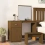 Solid honey brown pine wood dressing table 95x50x134 cm by vidaXL, Bedroom Dressers - Ref: Foro24-820090, Price: 105,27 €, Di...
