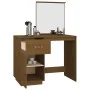 Massiver Schminktisch aus honigbraunem Kiefernholz, 95 x 50 x 134 cm von vidaXL, Schlafzimmerkommoden - Ref: Foro24-820090, P...
