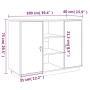 Aparador de madera maciza de pino marrón miel 100x40x75 cm de vidaXL, Aparadores - Ref: Foro24-820135, Precio: 109,37 €, Desc...