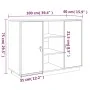 Honigbraunes Sideboard aus massivem Kiefernholz, 100 x 40 x 75 cm von vidaXL, Sideboards - Ref: Foro24-820135, Preis: 109,37 ...