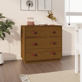 Solid pine wood sideboard in honey brown color, 80x40x75 cm by vidaXL, Sideboards - Ref: Foro24-820110, Price: 94,33 €, Disco...