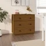 Solid pine wood sideboard in honey brown color, 80x40x75 cm by vidaXL, Sideboards - Ref: Foro24-820110, Price: 94,33 €, Disco...