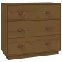 Solid pine wood sideboard in honey brown color, 80x40x75 cm by vidaXL, Sideboards - Ref: Foro24-820110, Price: 94,33 €, Disco...