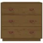 Solid pine wood sideboard in honey brown color, 80x40x75 cm by vidaXL, Sideboards - Ref: Foro24-820110, Price: 94,33 €, Disco...