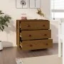 Solid pine wood sideboard in honey brown color, 80x40x75 cm by vidaXL, Sideboards - Ref: Foro24-820110, Price: 94,33 €, Disco...
