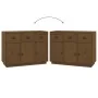 Solid pine wood sideboard in honey brown color, 100x40x75 cm by vidaXL, Sideboards - Ref: Foro24-820150, Price: 171,57 €, Dis...