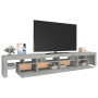 Mueble de TV con luces LED gris hormigón 260x36,5x40 cm