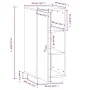 Aparador de madera maciza de pino 34x40x75 cm de vidaXL, Aparadores - Ref: Foro24-820112, Precio: 69,84 €, Descuento: %