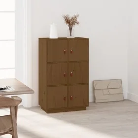 Honey brown solid pine wood sideboard 67x40x108.5 cm by vidaXL, Sideboards - Ref: Foro24-820175, Price: 117,59 €, Discount: %