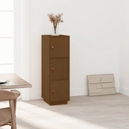 High sideboard solid honey brown pine wood 34x40x108.5 cm by vidaXL, Sideboards - Ref: Foro24-820170, Price: 94,42 €, Discoun...