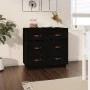 Sideboard aus massivem schwarzem Kiefernholz, 80 x 40 x 75 cm von vidaXL, Sideboards - Ref: Foro24-820111, Preis: 134,37 €, R...