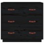 Solid black pine wood sideboard 80x40x75 cm by vidaXL, Sideboards - Ref: Foro24-820111, Price: 136,02 €, Discount: %