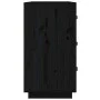 Aparador madera maciza de pino negro 80x40x75 cm de vidaXL, Aparadores - Ref: Foro24-820111, Precio: 134,37 €, Descuento: %