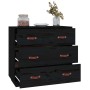 Solid black pine wood sideboard 80x40x75 cm by vidaXL, Sideboards - Ref: Foro24-820111, Price: 136,02 €, Discount: %