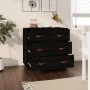 Sideboard aus massivem schwarzem Kiefernholz, 80 x 40 x 75 cm von vidaXL, Sideboards - Ref: Foro24-820111, Preis: 134,37 €, R...