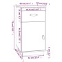 Schreibtischschrank aus massivem Kiefernholz 40x50x75 cm von vidaXL, Schließfächer und Lagerschränke - Ref: Foro24-820097, Pr...