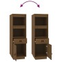 High sideboard solid honey brown pine wood 34x40x108.5 cm by vidaXL, Sideboards - Ref: Foro24-820155, Price: 65,62 €, Discoun...