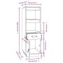 High sideboard solid honey brown pine wood 34x40x108.5 cm by vidaXL, Sideboards - Ref: Foro24-820155, Price: 65,62 €, Discoun...