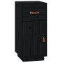 Solid black pine wood sideboard 34x40x75 cm by vidaXL, Sideboards - Ref: Foro24-820126, Price: 78,70 €, Discount: %