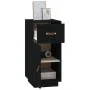 Solid black pine wood sideboard 34x40x75 cm by vidaXL, Sideboards - Ref: Foro24-820126, Price: 77,71 €, Discount: %