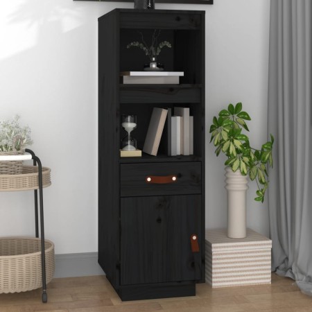 Aparador alto de madera maciza de pino negro 34x40x108,5 cm de vidaXL, Aparadores - Ref: Foro24-820156, Precio: 96,21 €, Desc...