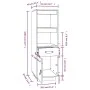 Hoher Massivholz-Pinien-Schrank 34x40x108,5 cm von vidaXL, Sideboards - Ref: Foro24-820156, Preis: 95,01 €, Rabatt: %
