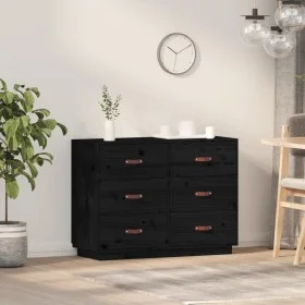 Aparador madera maciza de pino negro 100x40x75 cm de vidaXL, Aparadores - Ref: Foro24-820146, Precio: 190,50 €, Descuento: %