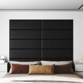 Wandpaneele 12 Stück schwarzes Kunstleder 90x30 cm 3,24 m² von vidaXL, Wandverkleidung - Ref: Foro24-343911, Preis: 92,12 €, ...