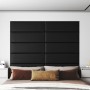 Wandpaneele 12 Stück schwarzes Kunstleder 90x30 cm 3,24 m² von vidaXL, Wandverkleidung - Ref: Foro24-343911, Preis: 93,85 €, ...