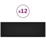 Wall panels 12 pcs black synthetic leather 90x30 cm 3.24 m² by vidaXL, Wall covering - Ref: Foro24-343911, Price: 92,12 €, Di...