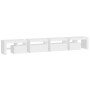 Mueble de TV con luces LED blanco 260x36,5x40 cm