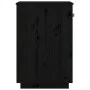 Schreibtischschrank aus massivem schwarzem Kiefernholz, 40 x 50 x 75 cm von vidaXL, Schließfächer und Lagerschränke - Ref: Fo...