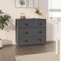 Solid gray pine wood sideboard 80x40x75 cm by vidaXL, Sideboards - Ref: Foro24-820109, Price: 134,29 €, Discount: %