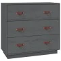 Solid gray pine wood sideboard 80x40x75 cm by vidaXL, Sideboards - Ref: Foro24-820109, Price: 134,29 €, Discount: %