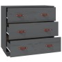 Solid gray pine wood sideboard 80x40x75 cm by vidaXL, Sideboards - Ref: Foro24-820109, Price: 135,96 €, Discount: %