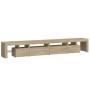 Mueble de TV con luces LED roble Sonoma 260x36,5x40 cm