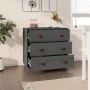 Solid gray pine wood sideboard 80x40x75 cm by vidaXL, Sideboards - Ref: Foro24-820109, Price: 134,29 €, Discount: %
