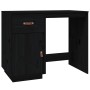 Schreibtisch aus massivem Kiefernholz schwarz 95x50x75 cm von vidaXL, Schreibtische - Ref: Foro24-820106, Preis: 142,83 €, Ra...