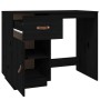 Schreibtisch aus massivem Kiefernholz schwarz 95x50x75 cm von vidaXL, Schreibtische - Ref: Foro24-820106, Preis: 142,83 €, Ra...
